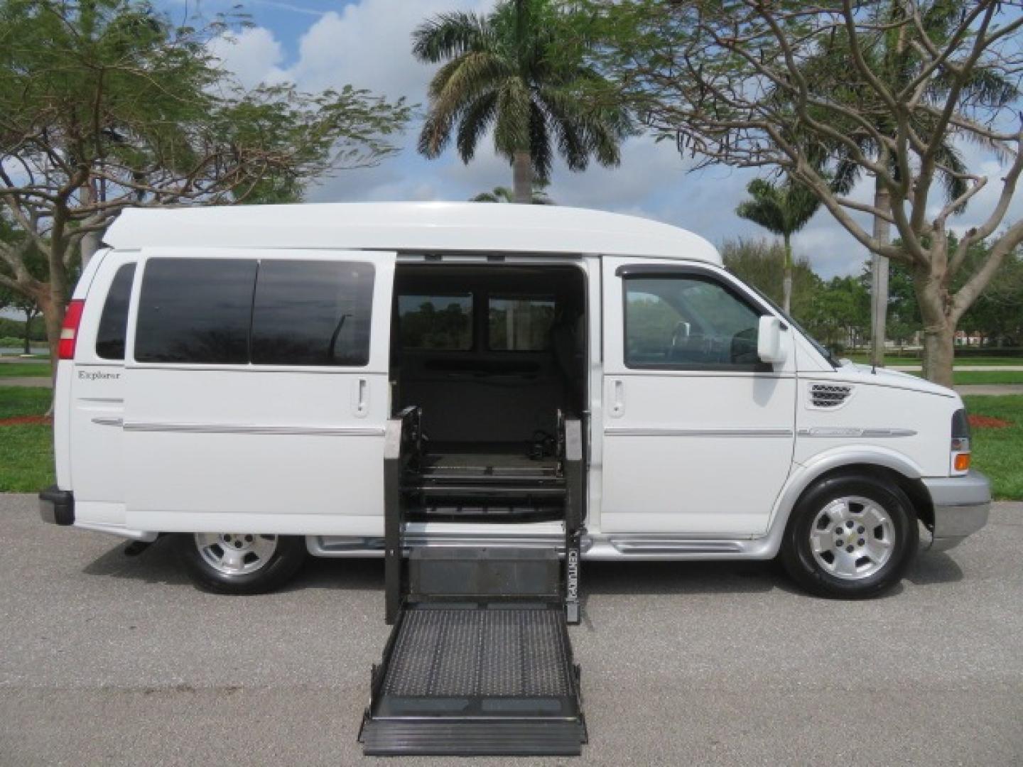 2010 White /Gray Chevrolet Express (1GNUGCD48A1) , located at 4301 Oak Circle #19, Boca Raton, FL, 33431, (954) 561-2499, 26.388861, -80.084038 - You are looking at a Gorgeous 2010 Chevy Express Handicap Wheelchair Conversion Van Explorer Limited SE with 31K Original Miles, Braun Century 750lb Side Entry Wheelchair lift, Tie Down System in the Floor, Rear Entertainment with Flat Screen TV/DVD, Leather Interior, Rear Power Folding Bench Seat/b - Photo#39